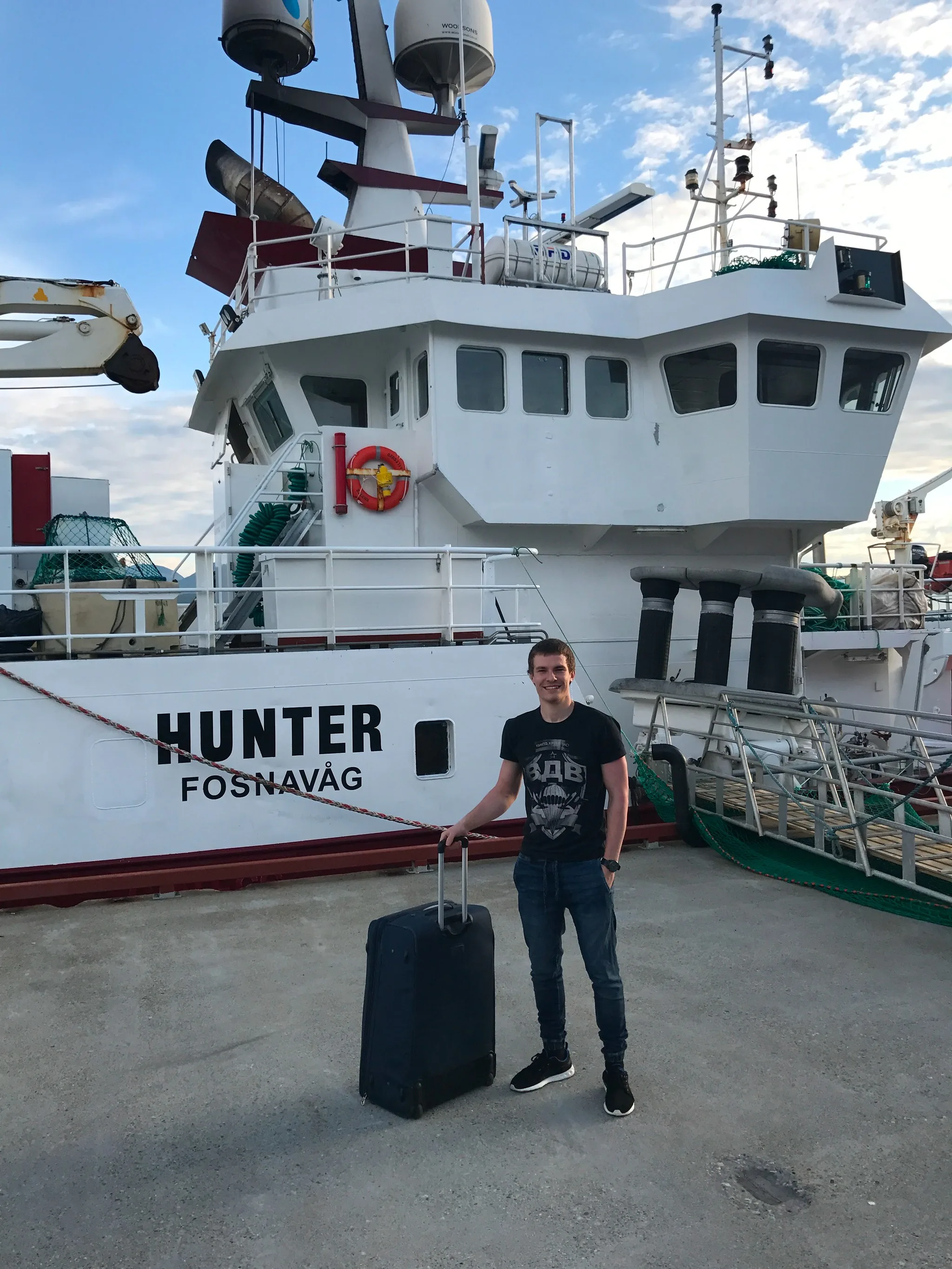 Ренат Бесолов завершил краболовный сезон на судне Hunter, 2017.