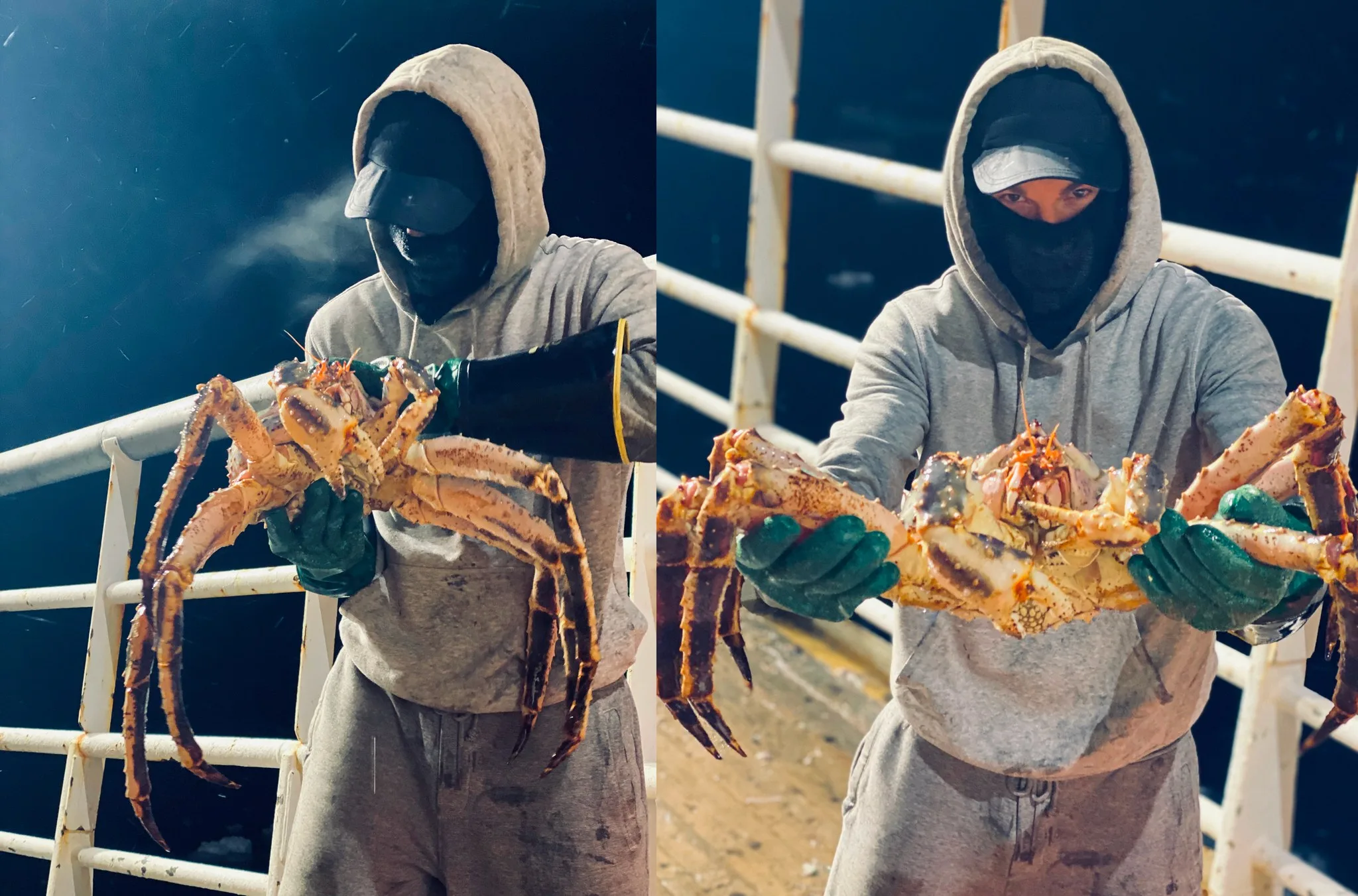 Ренат Бесолов с королевским крабом.